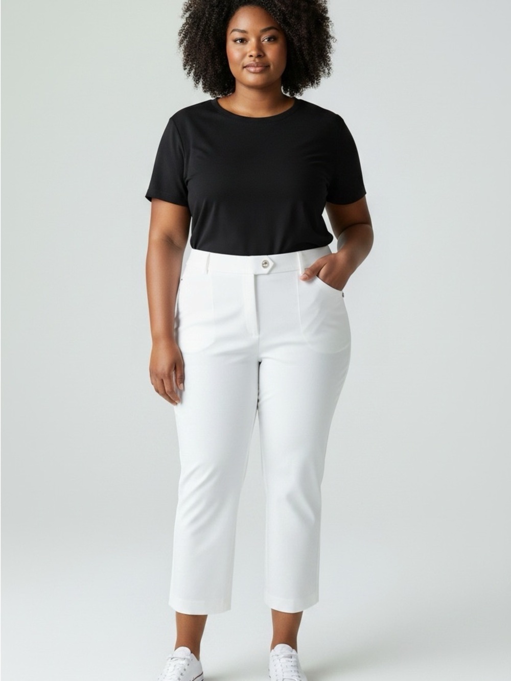 Karl Lagerfeld Paris White Ankle Pants Size 14 NWT